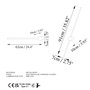 Opviq Sword - 13491 Lámpara de Pared de Metal Gris